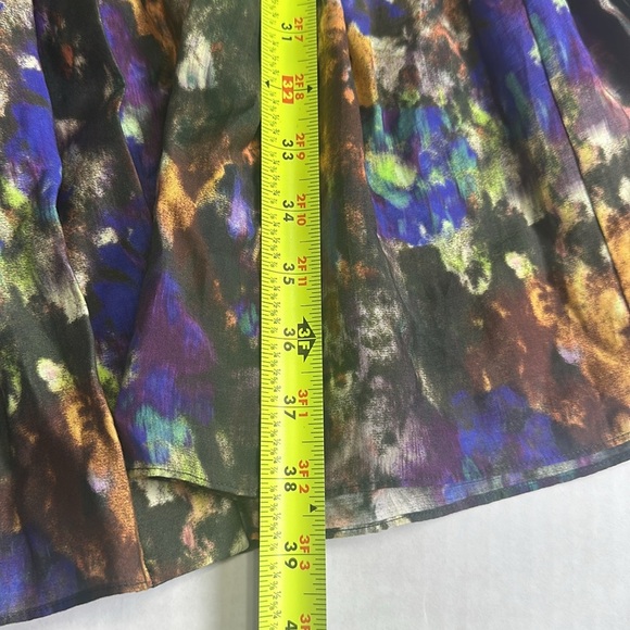 & Other Stories Watercolor Ruffle Midi Wrap Dress Womens Size 4 Boho - Picture 16 of 16